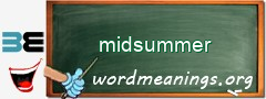 WordMeaning blackboard for midsummer